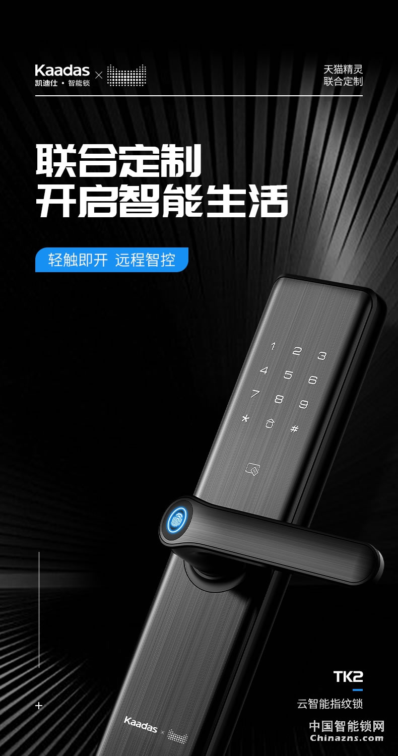 凯迪仕智能锁TK2 电子门锁 天猫精灵App